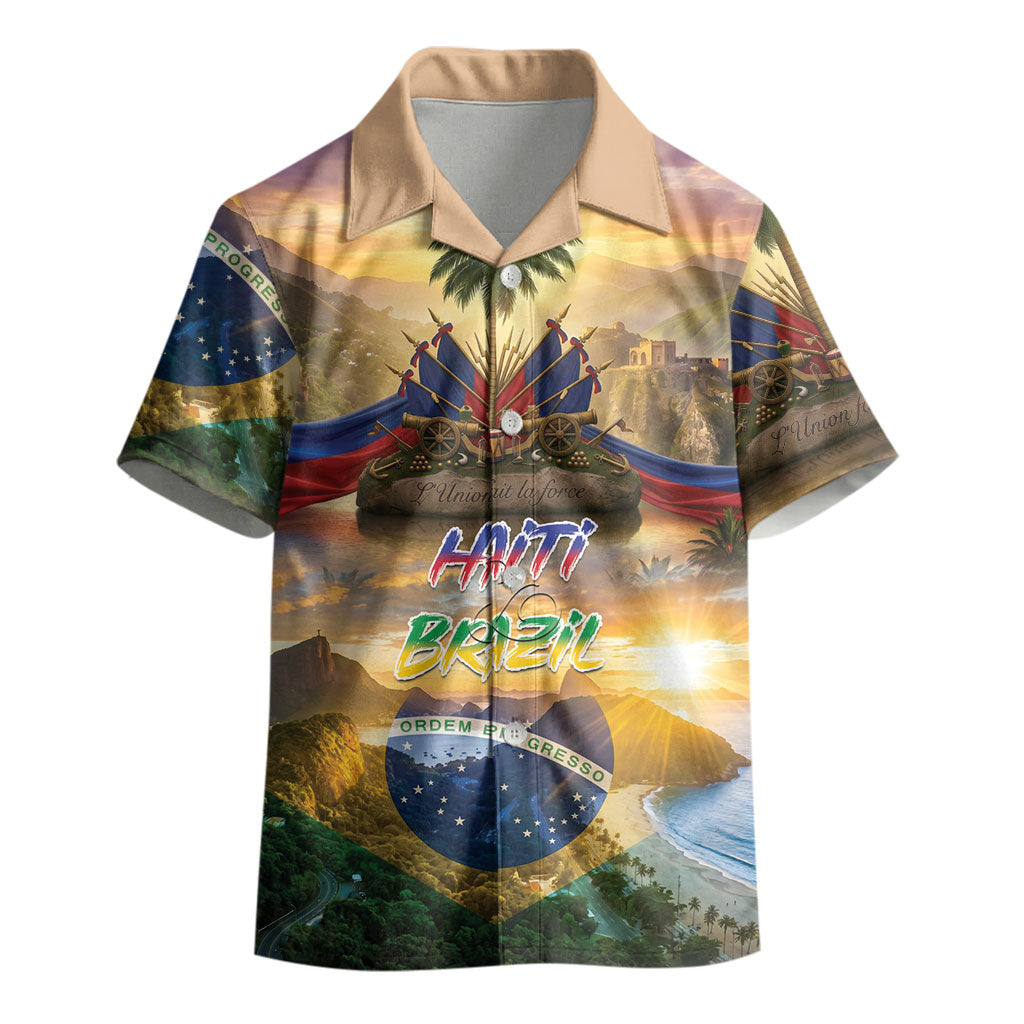 Personalized Brazil Haiti Kid Hawaiian Shirt Heritage Landscape
