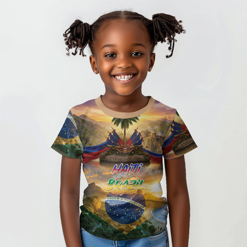 Personalized Brazil Haiti Kid T shirt Heritage Landscape