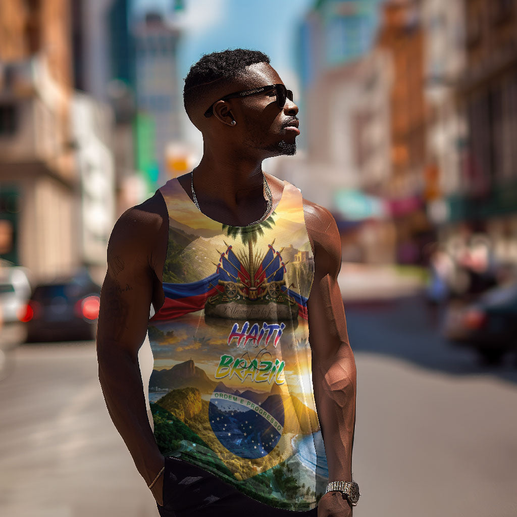 Personalized Brazil Haiti Men Tank Top Heritage Landscape