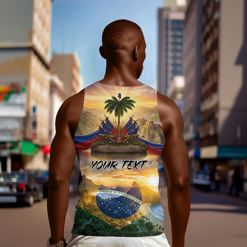 Personalized Brazil Haiti Men Tank Top Heritage Landscape