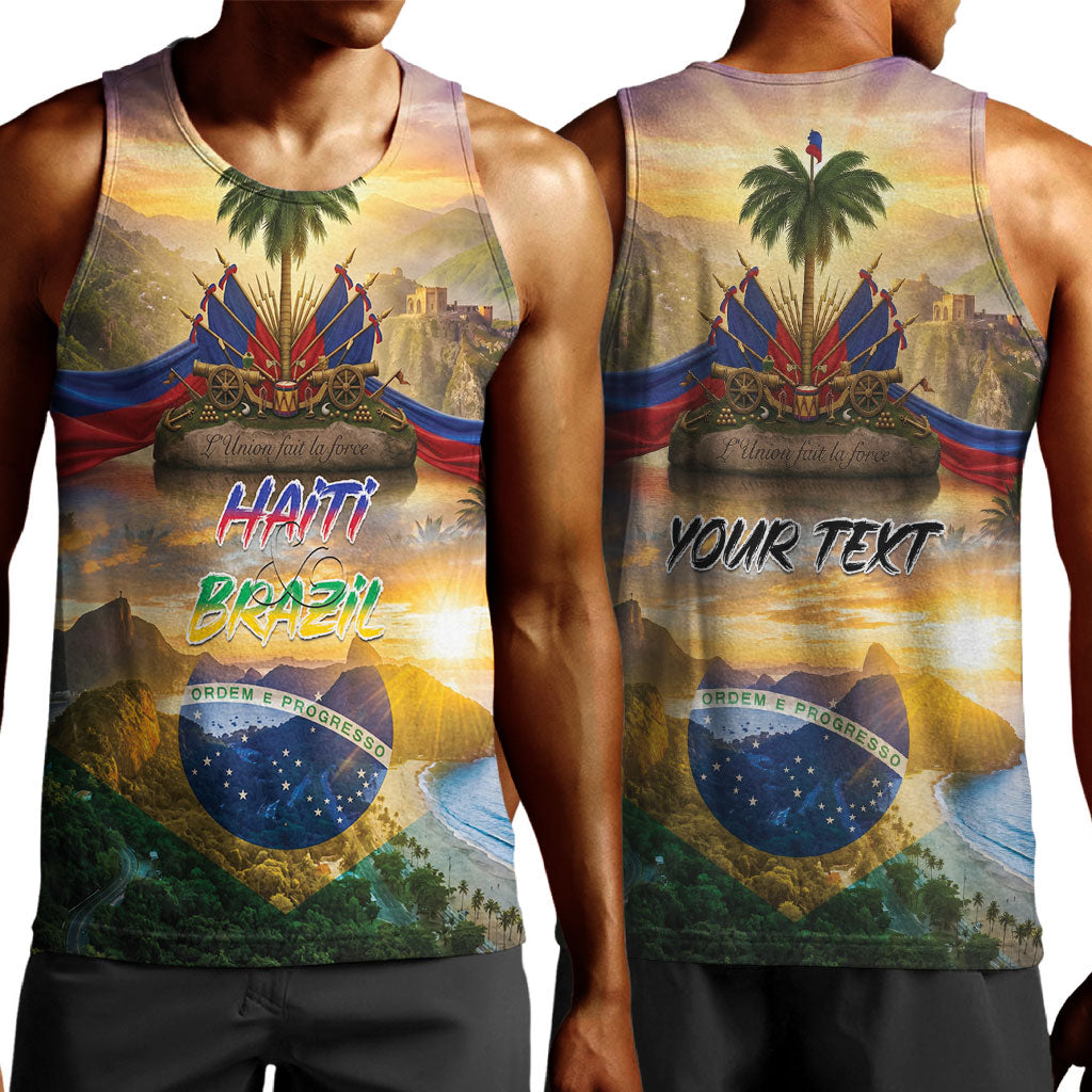Personalized Brazil Haiti Men Tank Top Heritage Landscape