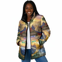Personalized Brazil Haiti Padded Jacket Heritage Landscape