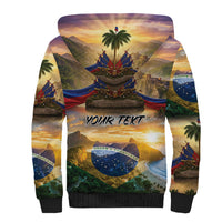 Personalized Brazil Haiti Sherpa Hoodie Heritage Landscape