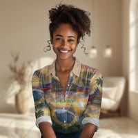 Personalized Brazil Haiti Women Casual Shirt Heritage Landscape