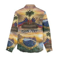Personalized Brazil Haiti Women Casual Shirt Heritage Landscape