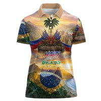 Personalized Brazil Haiti Women Polo Shirt Heritage Landscape