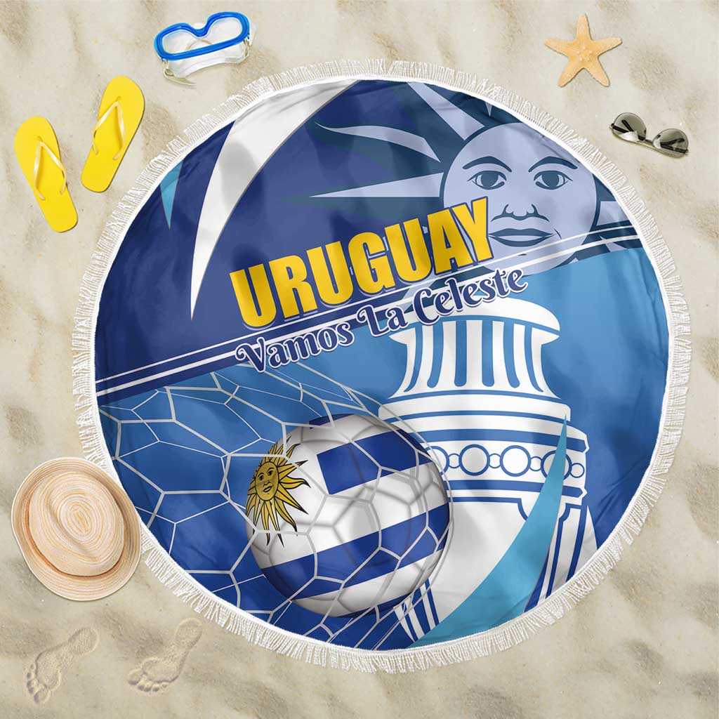 Uruguay 2024 Football Champions Beach Blanket Vamos La Celeste - Wonder Print Shop