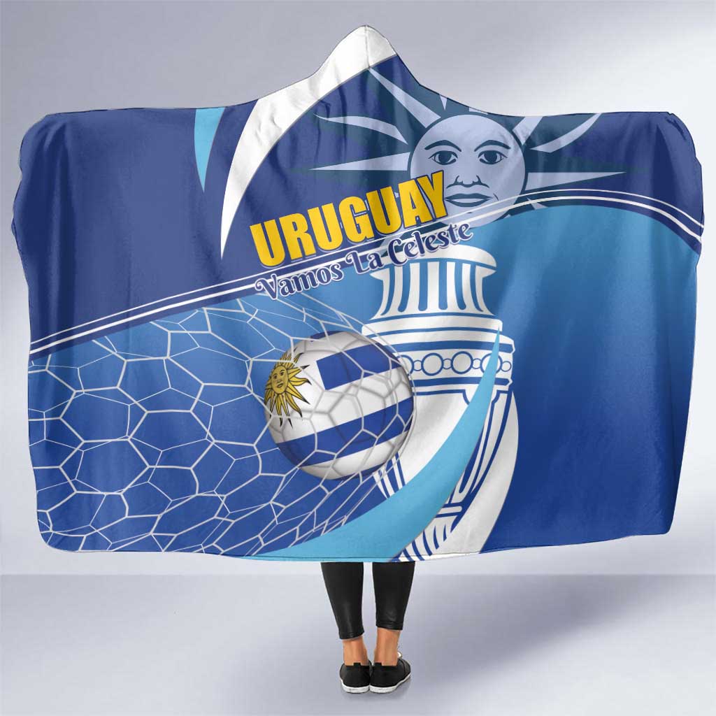 Uruguay 2024 Football Champions Hooded Blanket Vamos La Celeste