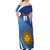 Uruguay 2024 Football Champions Off Shoulder Maxi Dress Vamos La Celeste - Wonder Print Shop