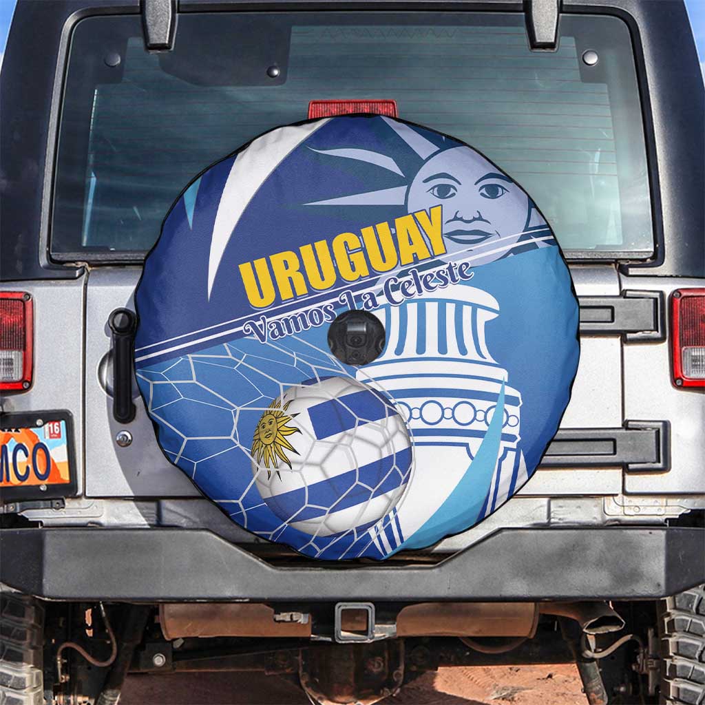 Uruguay 2024 Football Champions Spare Tire Cover Vamos La Celeste - Wonder Print Shop