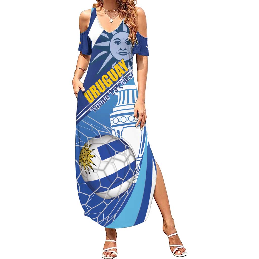 Uruguay 2024 Football Champions Summer Maxi Dress Vamos La Celeste - Wonder Print Shop