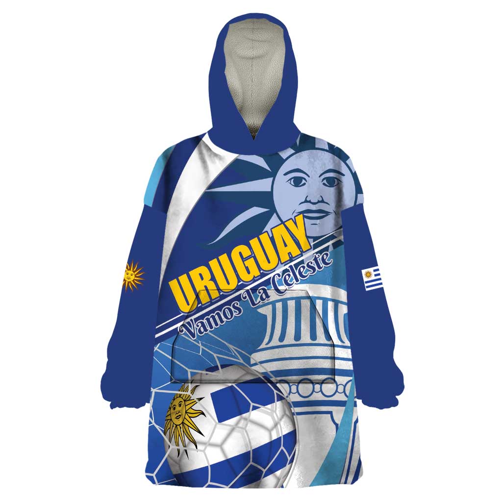 Uruguay 2024 Football Champions Wearable Blanket Hoodie Vamos La Celeste - Wonder Print Shop