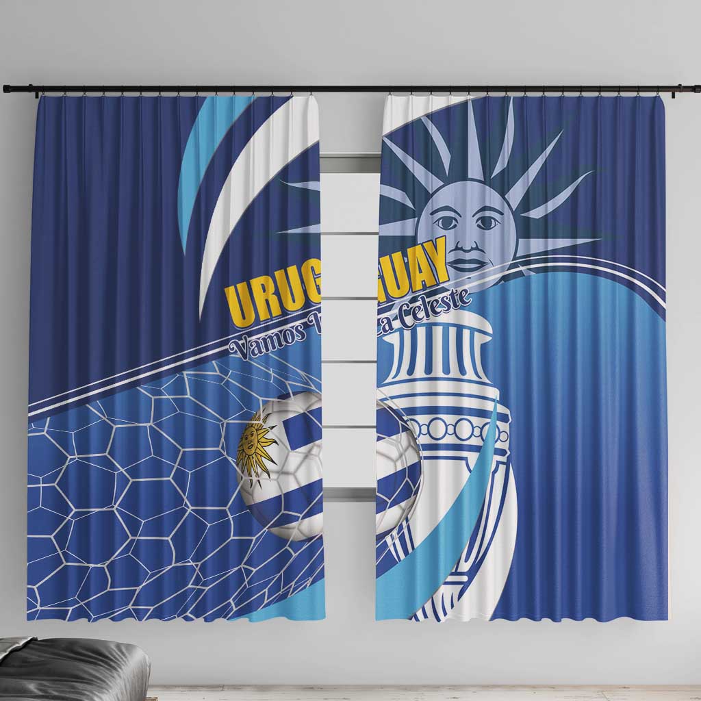 Uruguay 2024 Football Champions Window Curtain Vamos La Celeste - Wonder Print Shop