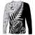 New Zealand Silver Fern Rugby Long Sleeve Shirt Aotearoa Maori Black Version - Wonder Print Shop