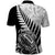 New Zealand Silver Fern Rugby Polo Shirt Aotearoa Maori Black Version - Wonder Print Shop