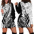 Custom New Zealand Silver Fern Rugby Hoodie Dress Aotearoa Maori Black Version - Wonder Print Shop