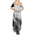 Custom New Zealand Silver Fern Rugby Summer Maxi Dress Aotearoa Maori Black Version - Wonder Print Shop