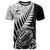 Custom New Zealand Silver Fern Rugby T Shirt Aotearoa Maori Black Version - Wonder Print Shop