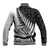 New Zealand Silver Fern Rugby Baseball Jacket Aotearoa Maori White Version - Wonder Print Shop