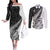 new-zealand-silver-fern-rugby-couples-matching-off-the-shoulder-long-sleeve-dress-and-long-sleeve-button-shirts-aotearoa-maori-white-version