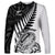 New Zealand Silver Fern Rugby Long Sleeve Shirt Aotearoa Maori White Version - Wonder Print Shop