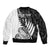 Custom New Zealand Silver Fern Rugby Bomber Jacket Aotearoa Maori White Version - Wonder Print Shop