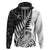 Custom New Zealand Silver Fern Rugby Hoodie Aotearoa Maori White Version - Wonder Print Shop