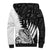 Custom New Zealand Silver Fern Rugby Sherpa Hoodie Aotearoa Maori White Version - Wonder Print Shop