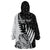 Custom New Zealand Silver Fern Rugby Wearable Blanket Hoodie Aotearoa Maori White Version - Wonder Print Shop