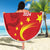 Custom China 2024 Beach Blanket Chinese Dragon Yellow Star - Wonder Print Shop