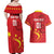 Custom China 2024 Couples Matching Off Shoulder Maxi Dress and Hawaiian Shirt Chinese Dragon Yellow Star - Wonder Print Shop