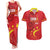 Custom China 2024 Couples Matching Tank Maxi Dress and Hawaiian Shirt Chinese Dragon Yellow Star - Wonder Print Shop