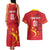 Custom China 2024 Couples Matching Tank Maxi Dress and Hawaiian Shirt Chinese Dragon Yellow Star - Wonder Print Shop