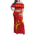 Custom China 2024 Family Matching Off Shoulder Maxi Dress and Hawaiian Shirt Chinese Dragon Yellow Star - Wonder Print Shop