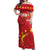 Custom China 2024 Off Shoulder Maxi Dress Chinese Dragon Yellow Star - Wonder Print Shop