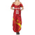 Custom China 2024 Summer Maxi Dress Chinese Dragon Yellow Star - Wonder Print Shop