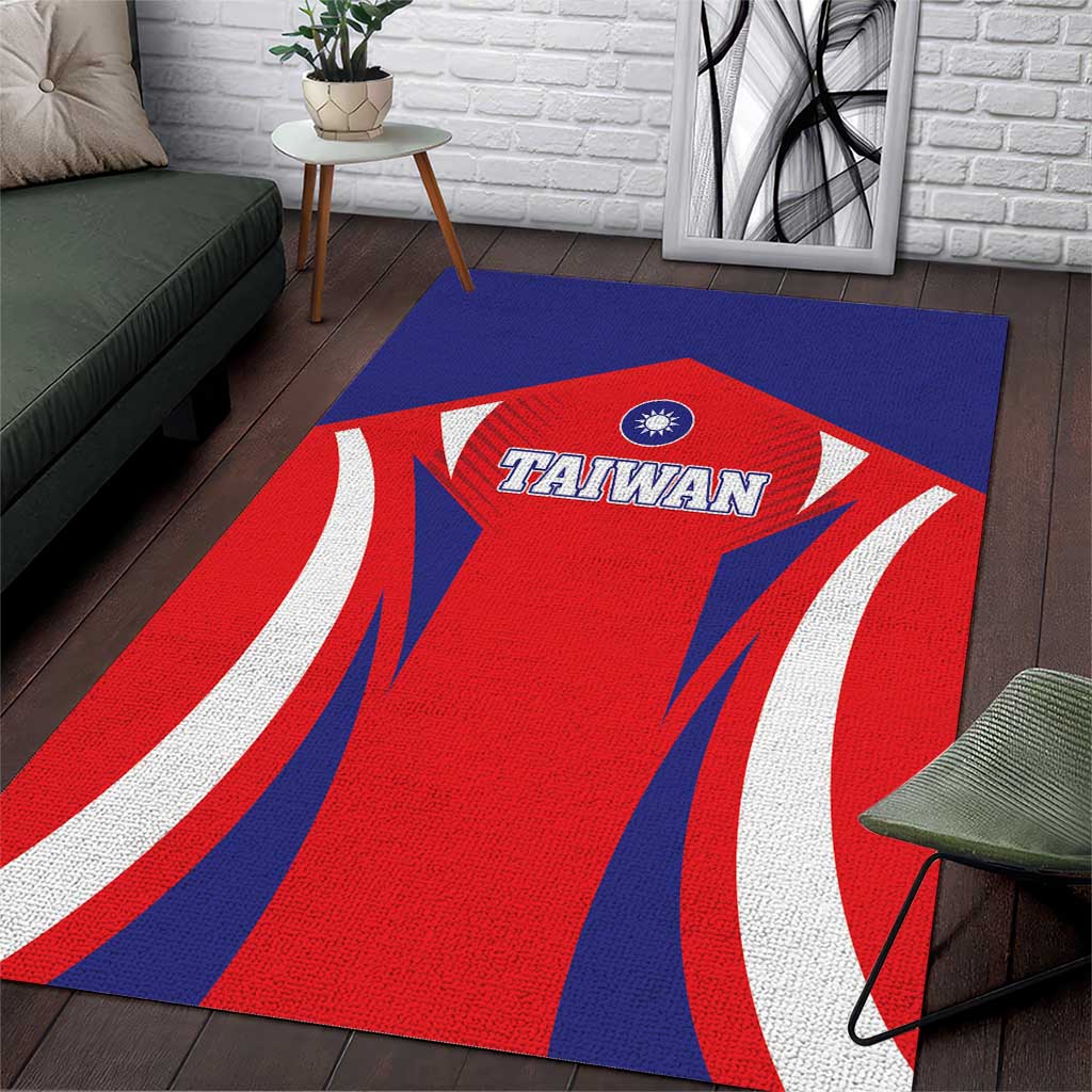 Custom Taiwan Area Rug Taiwanese Sporty Flag Style - Wonder Print Shop