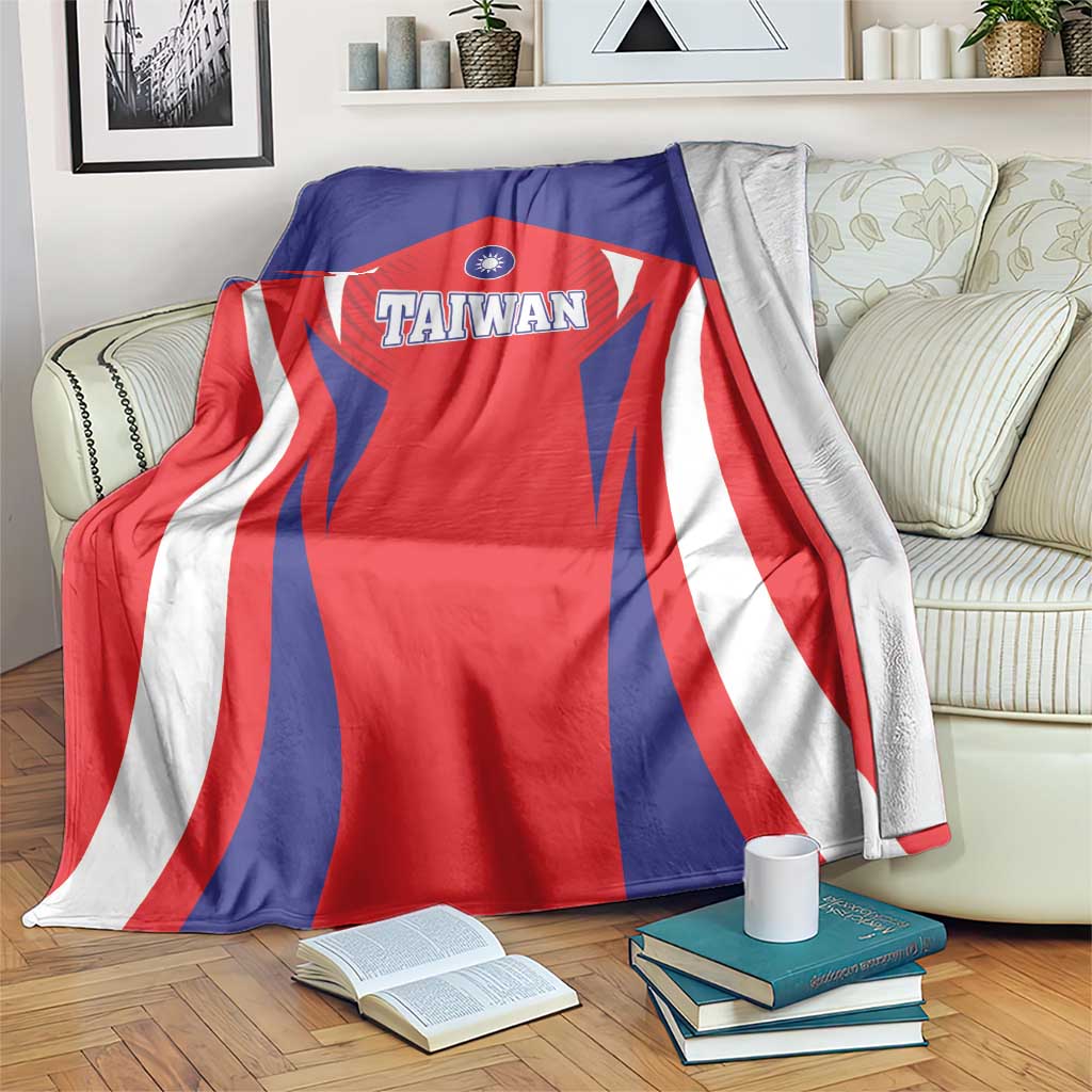 Custom Taiwan Blanket Taiwanese Sporty Flag Style