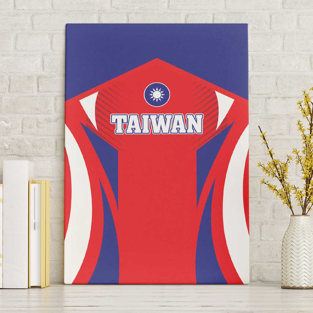 Custom Taiwan Canvas Wall Art Taiwanese Sporty Flag Style - Wonder Print Shop