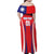 Custom Taiwan Family Matching Off Shoulder Maxi Dress and Hawaiian Shirt Taiwanese Sporty Flag Style - Wonder Print Shop