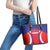 Custom Taiwan Leather Tote Bag Taiwanese Sporty Flag Style