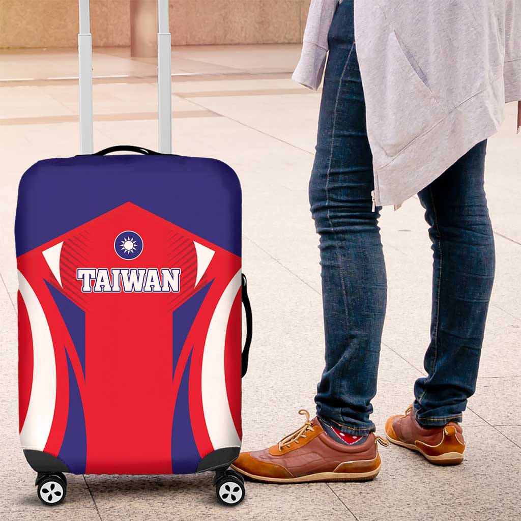 Custom Taiwan Luggage Cover Taiwanese Sporty Flag Style - Wonder Print Shop