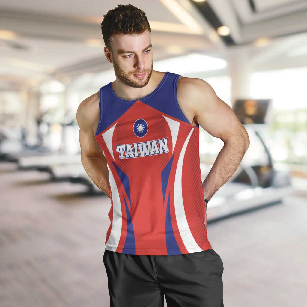 Custom Taiwan Men Tank Top Taiwanese Sporty Flag Style - Wonder Print Shop