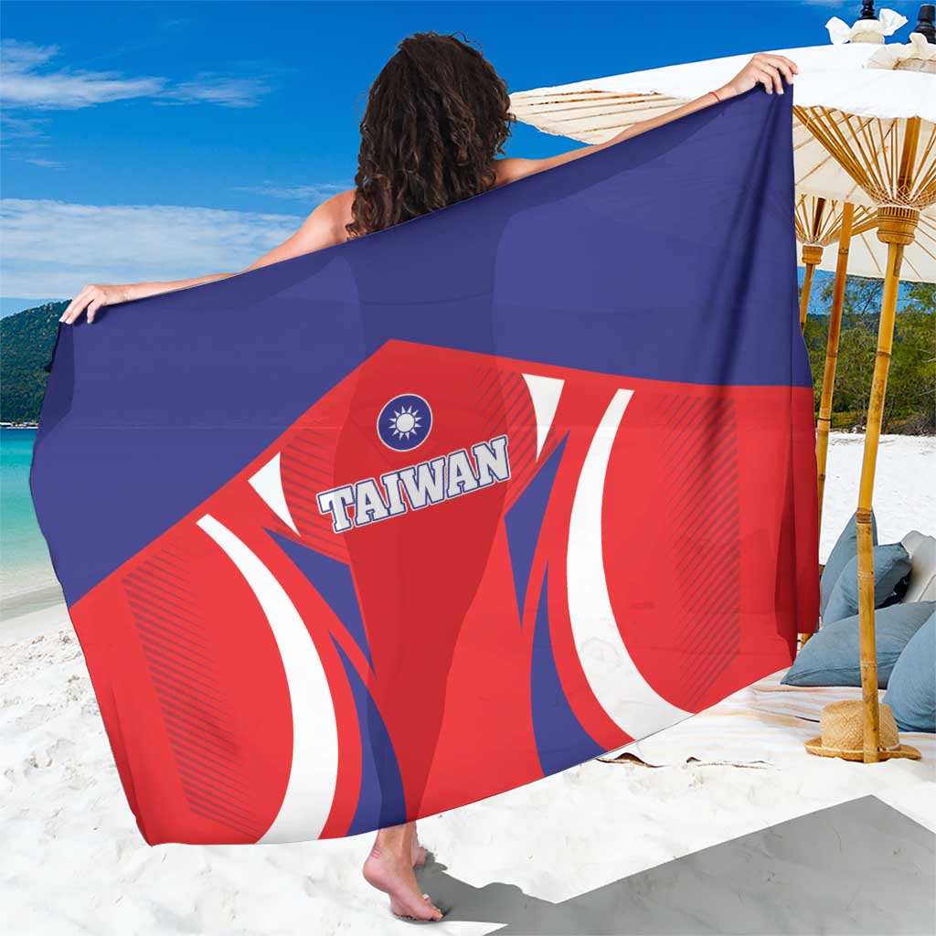 Custom Taiwan Sarong Taiwanese Sporty Flag Style - Wonder Print Shop