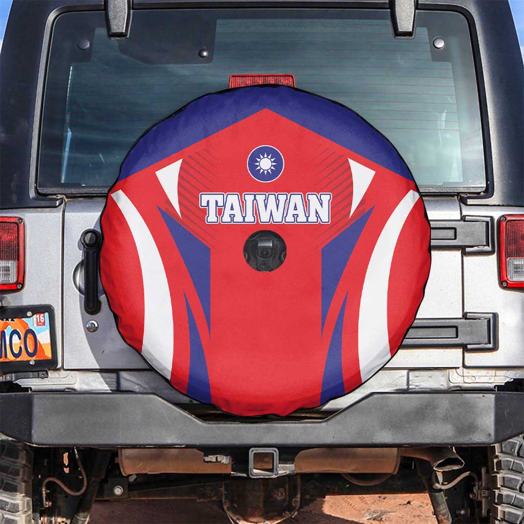 Custom Taiwan Spare Tire Cover Taiwanese Sporty Flag Style - Wonder Print Shop