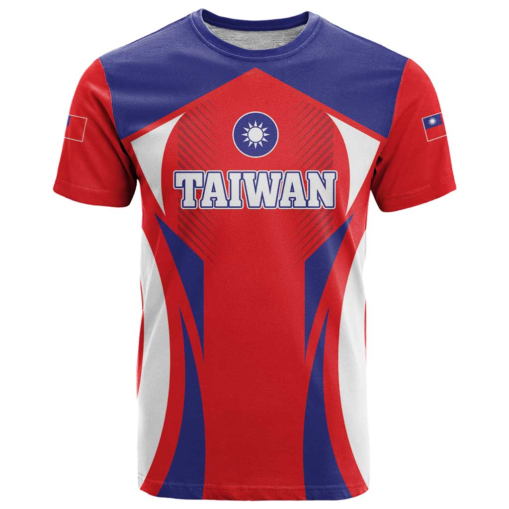 Custom Taiwan T Shirt Taiwanese Sporty Flag Style - Wonder Print Shop