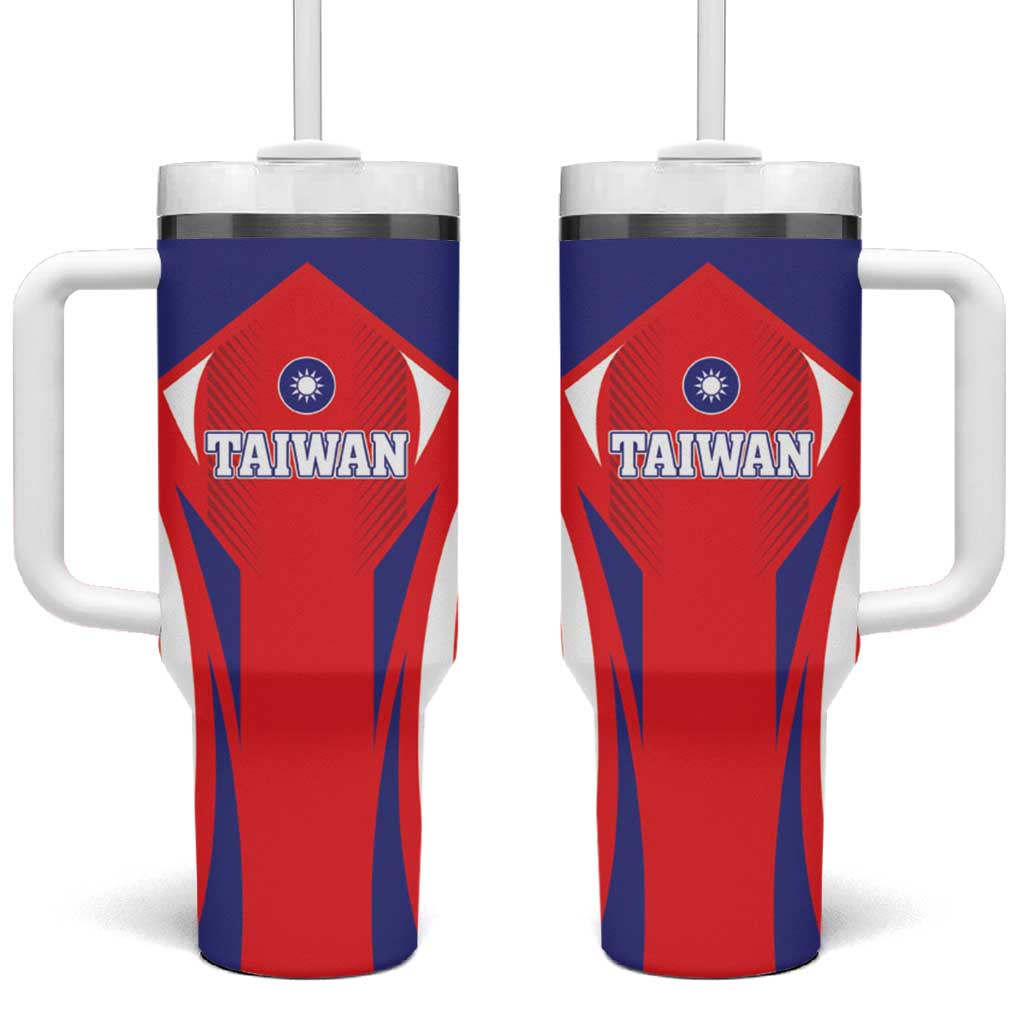 Taiwan Tumbler With Handle Taiwanese Sporty Flag Style