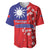 Personalized Proud To Be Taiwanese Baseball Jersey Flag Map Plum Blossom - Wonder Print Shop