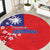 Personalized Proud To Be Taiwanese Round Carpet Flag Map Plum Blossom