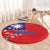 Personalized Proud To Be Taiwanese Round Carpet Flag Map Plum Blossom